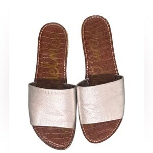 Sam Edleman GIO Metallic Slide Sandal Women’s 9.5 Silver